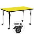 thumbnail image 2 of Flash Furniture Wren Mobile 30''W x 72''L Rectangular Grey HP Laminate Activity Table - Standard Height Adjustable Legs, 2 of 3