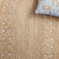 thumbnail image 6 of SAFAVIEH Natural Fiber Comhgham Geometric Area Rug, Natural, 9' x 9' Round, 6 of 8