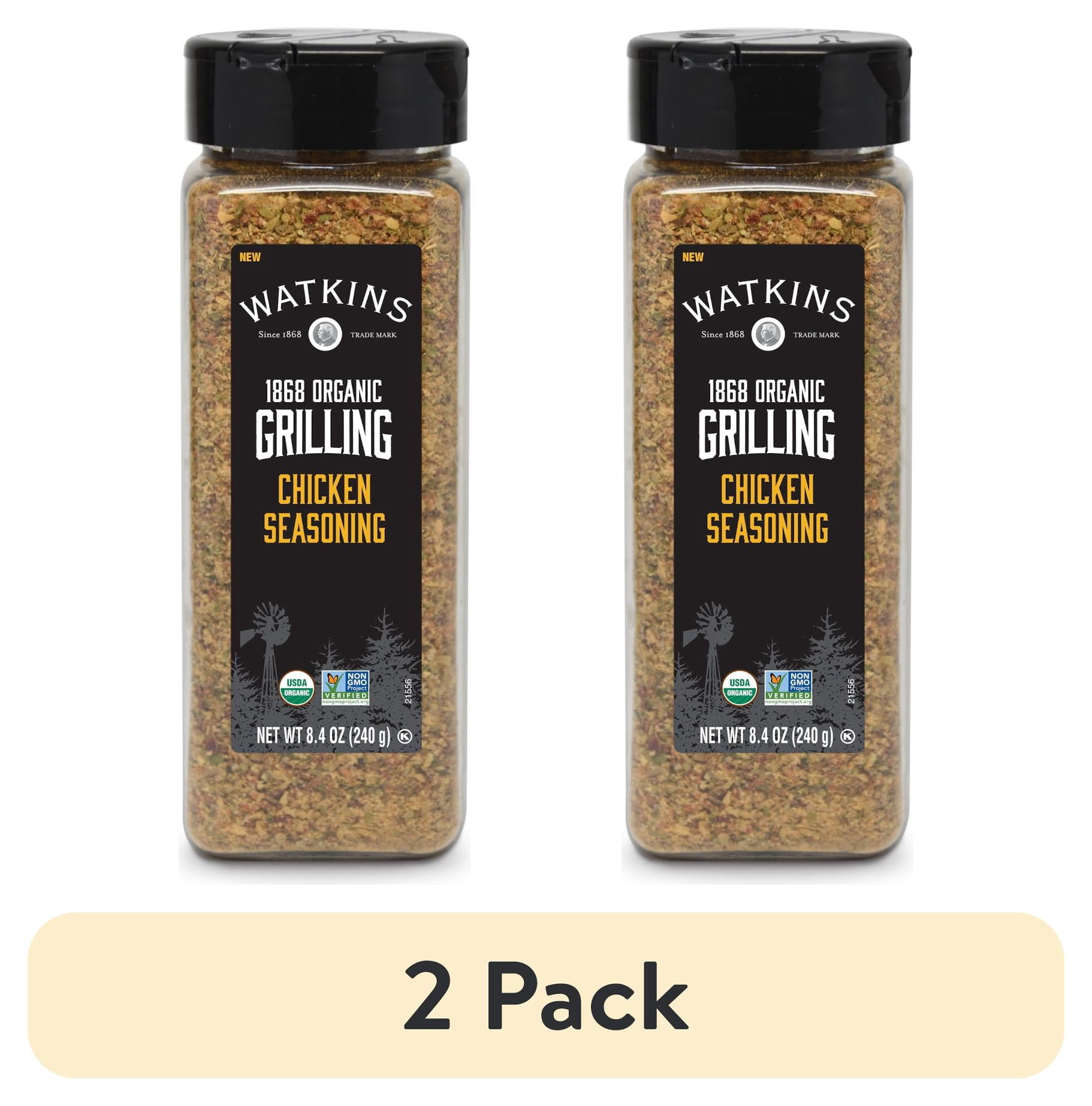 (2 pack) Watkins Organic Grilling Chicken Seasoning, 8.4 oz
