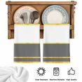 thumbnail image 5 of Modern Grey Gold Kitchen Towels Set of 1, Minimalist Geometric Yellow Striped Absorbent Dish Towels for Kitchen, Microfiber Hand Towel, Quick Drying Tea Towel for Cleaning Decorative Dishcloths, 5 of 7