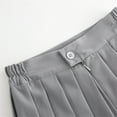 thumbnail image 3 of Long Pleated Skirts For Women Fashion School Uniform Solid Academic Style Skirt, 3 of 6
