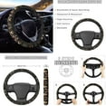 thumbnail image 4 of Uorisanigo Bear Flag 10 Pieces Cars Seat Covers Full Set with Steering Wheel Cover and Car Seat Belt Pad Cover Car Water Cup Coaster Keychains Comfortable Elastic Suitable for Cars and SUVs, 4 of 7