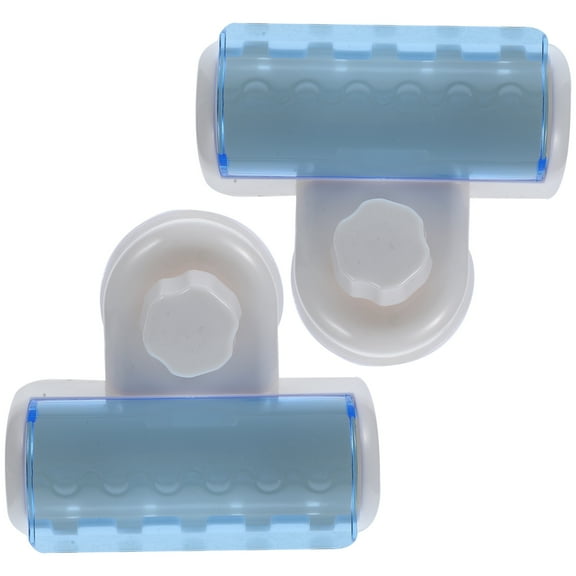 WHAMVOX Wall Mounted Toothbrush Holder with Cover for Bathroom Made of Plastic Assorted Color Fits 6 Brushes