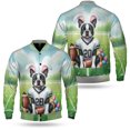 thumbnail image 3 of Happy Easter Hello Spring Boston Terrier Playing Football All Over Print 3D Baseball Jacket Gentleman Dog Lover Gifts Bomber Jacket Softball - 13003, 3 of 6