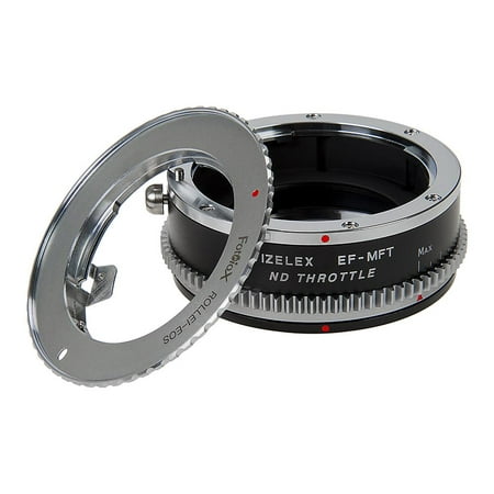 Vizelex Cine ND Throttle Lens Mount Double Adapter - Rollei 35 (SL35, QBM) & Canon EOS (EF, EF-S) Mount Lenses to Micro Four Thirds (MFT) Mount Cameras with Built-In Variable ND Filter (1 to 8
