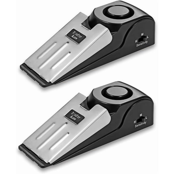 CATPAN 2 Pack Door Stopper Alarm, 120dB Loud Portable Wedge Entrance Alert Safety Tools for Home Security House Apartment Hotel Travel