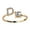 Gold D, variant on Women's Stainless Steel Round Zircon Capital Letter Stackable Ring Adjustable Alphabet Letter Pinky Ring Jewelry Gifts Silver L