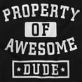 thumbnail image 2 of Sarcastic Property of Awesome Dude Men's Big & Tall Crewneck Graphic Tee Brisco Brands 2X, 2 of 5