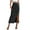 Black, variant on yillto Women's Knitted Skirts Elastic High Waist Split Midi Skirt A Lined Slim Skirts with Buttons