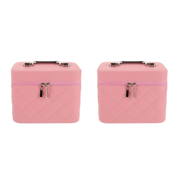 HOMEMAXS 2pcs Women Makeup Box Cosmetic Makeup Storage Organizer Box Vanity Case Makeup Box Organizer Makeup Organizer Make Up Case Container