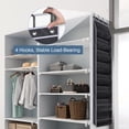 thumbnail image 3 of ZYNERY 163cm 10 Tier over The Door Shoe Rack，Hanging Shoe Organizer Suitable for Foyer Storage ，Hanging Shoe Rack  for Closet Storage Boots（Black）, 3 of 7