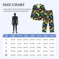 thumbnail image 4 of Hirioo Colorful Sharks for Men's Pajama Sets 2 Piece Pjs Men's Long-Sleeved Pajama Set Button Down Sleepwear,S-XXL-Medium, 4 of 7