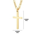 thumbnail image 6 of Men's Gold Cross Pendant & 2 Chains Stainless Steel Necklace Set, 6 of 7
