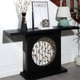 thumbnail image 3 of Modern Black Wood Console Table with Gold Accent Elevates Home Decor in Various Rooms, 3 of 5