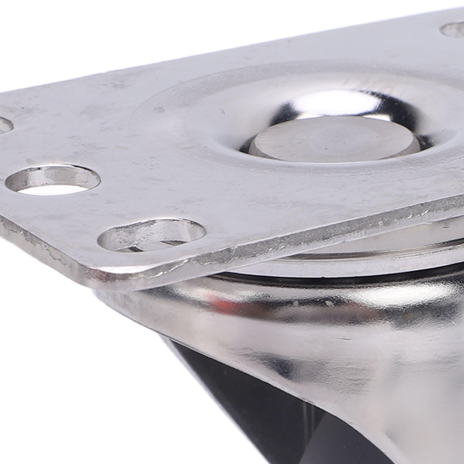 YAHHU 3" Inch 304 Stainless Steel Universal Caster with TPR Quiet Wheel, 60kg Load, 360° Rotation, Ideal for Cart, Furniture, Workbench