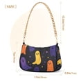 thumbnail image 3 of FORMRS Womens Shoulder Bag with Chain Strap Clutch Purse Cute Tote Handbag, Halloween Colorful Ghosts, 3 of 7