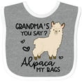 thumbnail image 3 of Inktastic Grandma's You Say Alpaca My Bags Boys or Girls Baby Bib, 3 of 4