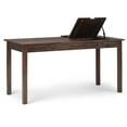 thumbnail image 6 of Monroe 60 inch Wide Solid Acacia Wood Rustic Desk in Distressed Charcoal Brown, 6 of 8