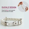 thumbnail image 4 of Small Dog Cat Big Pearl Collars with Crystal Rhinestone Diamond Décor, Adjustable Cute Fashion Pet PU Leather Necklace for Wedding Birthday Party (for Cats and Puppies), 4 of 6