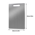 thumbnail image 2 of YoGold Stainless Steel Cutting Boards For Kitchen, Pure Cut Cutting Board, Food Grade Quality,Easy To Clean And Will Not Absorb Odors, Suitable For Outdoor Camping Meat Vegetables Fruit C, 2 of 2