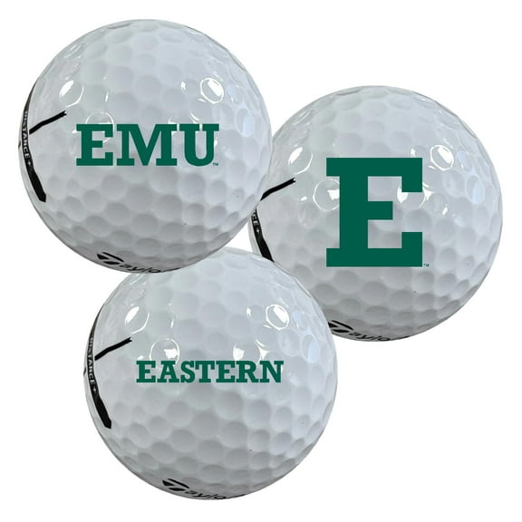 Eastern Michigan University Eagles Logo Edition Officially Licensed NCAA Taylormade Distance  Golf Balls 12-Pack (Dozen)