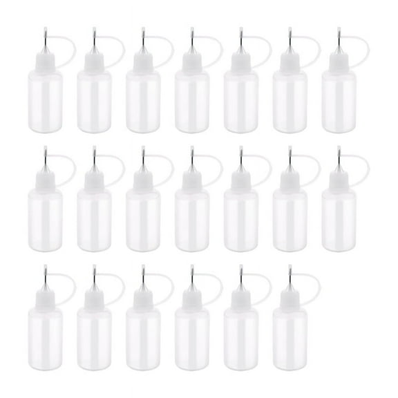 20 Pcs Precision Tip Applicator , Empty Applicator Glue for Small Gluing Projects, Paper Quilling DIY Craft, Acrylic Painting, 30Ml /1 Ounce