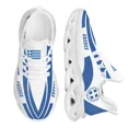 thumbnail image 1 of Zapatos deportivos ligeros para exteriores con diseño de la bandera y el emblema nacional de Grecia. Modelos populares que exigen zapatos personalizados., 1 of 6
