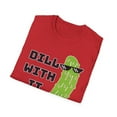 thumbnail image 5 of Dill With It, Gildan Unisex Softstyle T-Shirt, Pickle Graphic Tee, S-3XL, 5 of 5