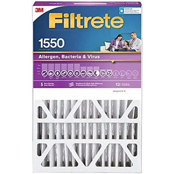 3M Filtrete Ultra Allergen Reduction Pleated Air Filter - MERV 12, Electrostatic - 25x20x5