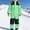 Green, variant on Kids One-Piece Ski Suit Waterproof Insulated Windproof Snowsuit Hot Pink 4-5 Years