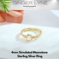 thumbnail image 2 of Luna Moonstone Ring for Women by Ginger Lyne Sterling Silver CZ Ginger Lyne Collection, 2 of 6