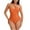 Orange, variant on Womens Swimsuits One Piece Cutout High Cut Swimwear Black Bathing Suit Swim Suits for Women One Shoulder (Blue 2XL)