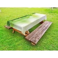 thumbnail image 1 of Plant Outdoor Tablecloth, Chinese Ecology Picture of Bamboo Sticking out of the Water Serene Atmosphere, Decorative Washable Fabric Picnic Tablecloth, 58 X 104 Inches, Emerald Green, by Ambesonne, 1 of 2