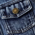 thumbnail image 6 of URMAGIC Kids Girl Long Sleeve Fringe hem Single Breasted Jean Coats Crop Denim Jacket Outerwear, 6 of 9