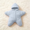 thumbnail image 6 of Baby Starfish Onesie, Thick Imitation Fleece Starfish Newborn Romper, Infant Footie Jumpsuit Winter Warm Outfits (Blue-A,Size:9M), 6 of 10
