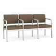thumbnail image 1 of Fauteuil de Réception en Acier Lenox pour Salle d'Attente 3 Places / Acier Argenté / Brun, 1 of 5