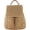 Brown, variant on Women Medium Straw Handmade Woven Backpack Flap Drawstring Shoulders Bag Beach Daypack