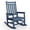Navy Blue, variant on Set of 2 Black HDPE Poly Lumber Adirondack Rocking Chairs, High Back Ergonomic Heavy Duty All-Weather Porch Rockers with Wood Grain Finish for Patio, Deck, Backyard - Outdoor Lounge Seating