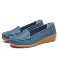 thumbnail image 6 of DIVVce Leather Wedge Loafers For Women Closed Toe Slip On Comfort Casual Office Footwear, 6 of 8