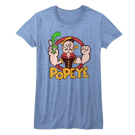 Popeye Spinach Royal Heather Junior Women's T-Shirt