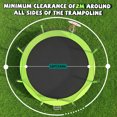thumbnail image 6 of Hommoo 12FT Trampoline, Outdoor Recreational Trampoline with Basketball Hoop and Ball,Safety Enclosure,Fast Assembly for Backyard Fun,ASTM Approved, Green, 6 of 7