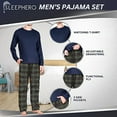 thumbnail image 3 of SLEEPHERO Adult Mens 2 Piece Long Sleeve Flannel Pajama Set (Sizes S-XL), 3 of 5
