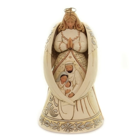 Jim Shore Mini Nativity Set Jim Shore IN THY HOLY LIGHT Polyresin Woodland Angel Nativity 6005250 ()