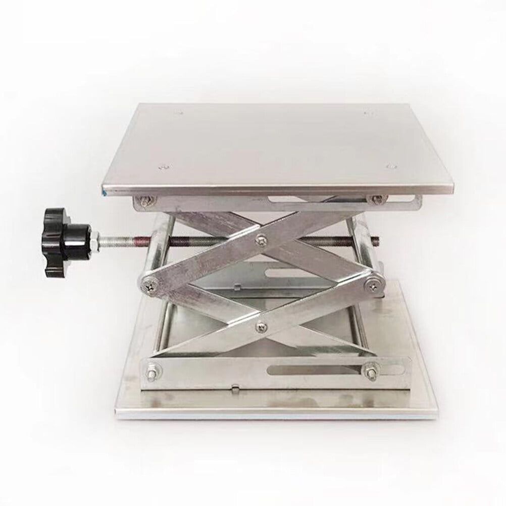 Huaq Mini Stainless Steel Lift Jack Stand with Precision Scissor Platform for Scientific Deck Repair and Lifting ( )