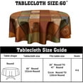 thumbnail image 2 of Fall Tablecloth Round 60 Inch - Wooden Pumpkin Table Cloth Thanksgiving Autumn Harvest Tablecloth Elegant Farmhouse Table Cover Decorative for Indoor and Outdoor, 2 of 5