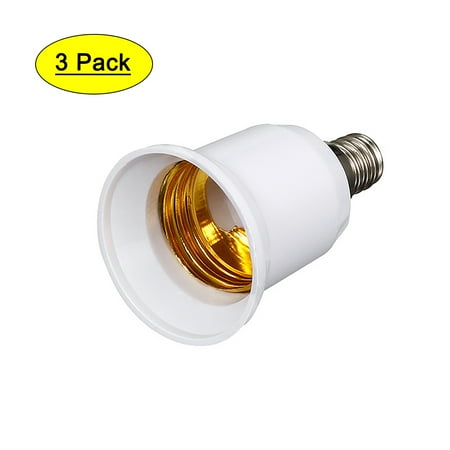 

3 Pcs E12 to E27 Adapter Chandelier Light Socket Medium Converter Bulb Base