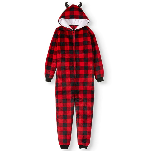 Matching Family Christmas Pajamas Kid's Buffalo Plaid Union Suit
