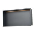 thumbnail image 6 of KFFKFF Recessed Wall Niche with LED Strip, 13 x 25 x 4 inch Stainless Steel Shower Storage Organizer, Waterproof and Durable Design, Easy Installation, Black Finish for Bathroom, 6 of 9