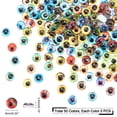 thumbnail image 4 of 1Box 200pcs Animal Eye Glass Cabochons 50 Style Dragon Eyes Glass Cabochons 6mm Cat Owl Bird Human Pupil Eyes Half Round Gems for Art Props Photo Dome Pendant Trays Halloween, 4 of 6