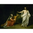 thumbnail image 2 of Alexander Andreyevich Ivanov 18x15 Black Ornate Wood Framed Double Matted Museum Art Print Titled - Christ's Appearance to Mary Magdalene After the Resurrection (1835), 2 of 5